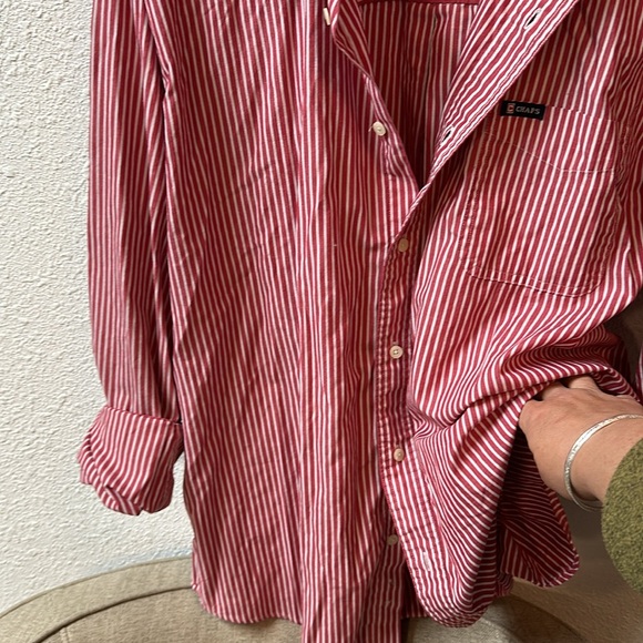 ✨ Red striped button down - Picture 4 of 5
